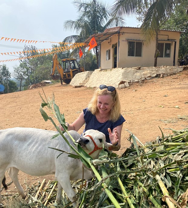 Professor Cathy Dwyer out in India looking at animal welfare practices