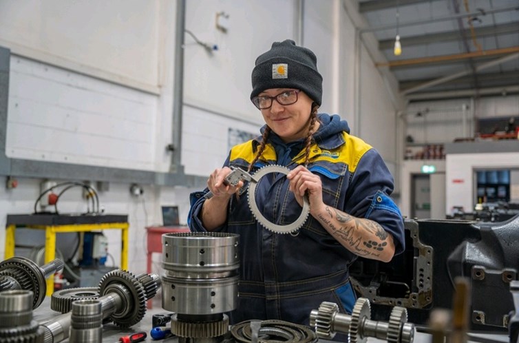 A woman in an engineering workshop