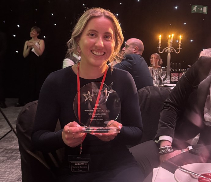 Summer Edmond who studies equine science at SRUC’s Oatridge campus, was named the overall ALBAS winner